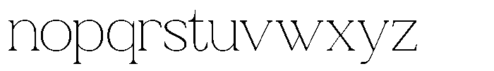 Zn Relyne Thin Font LOWERCASE