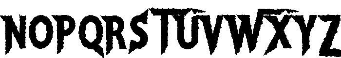 Zombie Creeps Font UPPERCASE