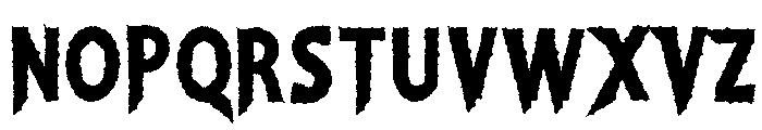 Zombie Creeps Font LOWERCASE