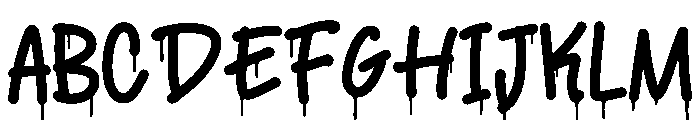 Zombie Crumzy Drip Font UPPERCASE