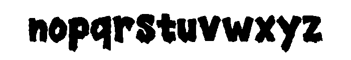 Zombie King Regular Font LOWERCASE