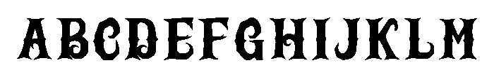 Zombie Terror Font 1 Font UPPERCASE