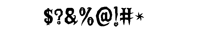 Zombie Terror Font 3 Font OTHER CHARS