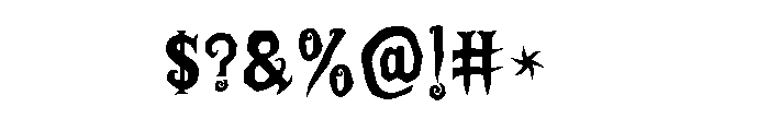 Zombie Terror Font 4 Font OTHER CHARS
