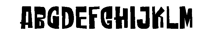 ZombreakRegular Font UPPERCASE