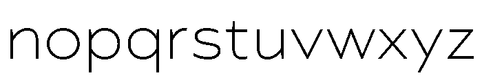 Zonda ExtraLight Font LOWERCASE