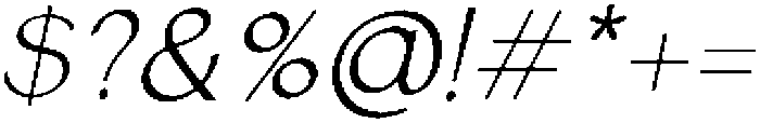 Zorckas Italic otf (400) Font OTHER CHARS