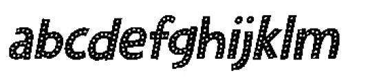 Zombie Starfish Dots Italic Font LOWERCASE