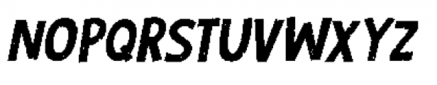 Zombie Starfish Eroded Italic Font UPPERCASE