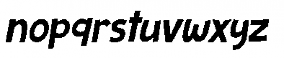 Zombie Starfish Italic Font LOWERCASE