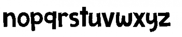 Zombie Starfish Regular Font LOWERCASE