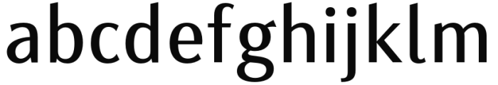 Zoran Regular Font LOWERCASE