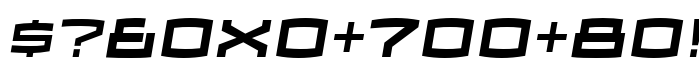 Zosma Bold Italic Font OTHER CHARS