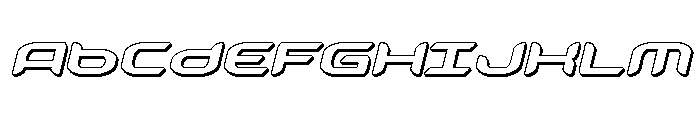 Zodiac Key 3D Italic Font UPPERCASE