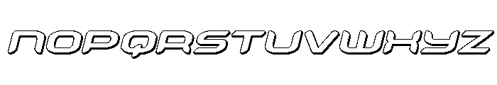Zodiac Key 3D Italic Font LOWERCASE