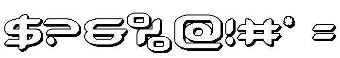 Zodiac Key 3D Font OTHER CHARS