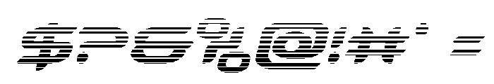 Zodiac Key Gradient Italic Font OTHER CHARS