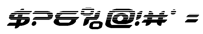 Zodiac Key Halftone Italic Font OTHER CHARS
