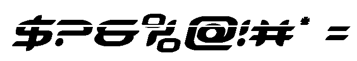Zodiac Key Laser Italic Font OTHER CHARS