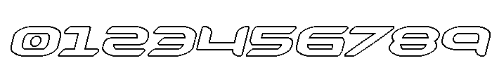 Zodiac Key Outline Italic Font OTHER CHARS