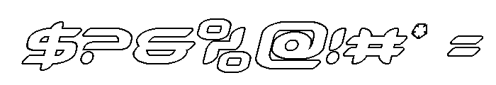 Zodiac Key Outline Italic Font OTHER CHARS