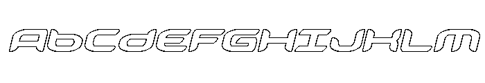 Zodiac Key Outline Italic Font UPPERCASE