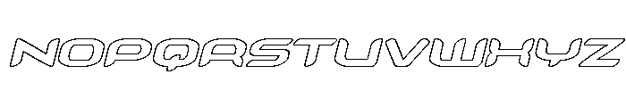 Zodiac Key Outline Italic Font UPPERCASE
