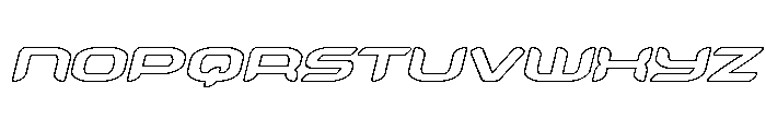 Zodiac Key Outline Italic Font LOWERCASE