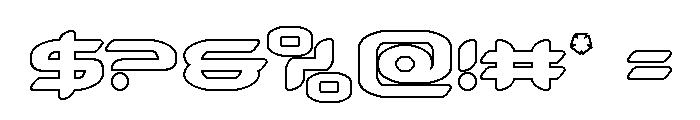 Zodiac Key Outline Font OTHER CHARS