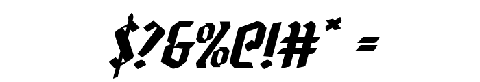 Zollern Expanded Italic Font OTHER CHARS
