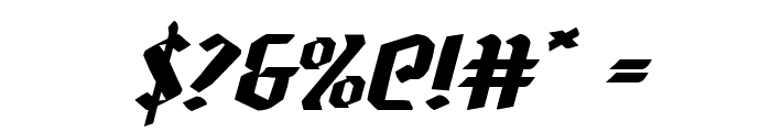 Zollern Extra-Expanded Italic Font OTHER CHARS