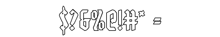 Zollern Outline Regular Font OTHER CHARS
