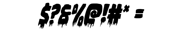 Zombie Control Condensed Italic Font OTHER CHARS
