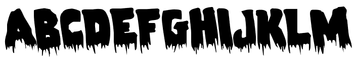 Zombie Control Rotated Font UPPERCASE