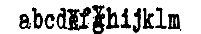 Zombie Queen XED Font LOWERCASE