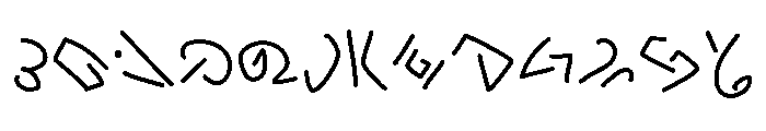 Zomper Glyphs Font LOWERCASE