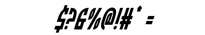 Zone Rider Condensed Italic Font OTHER CHARS