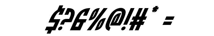 Zone Rider Super-Italic Font OTHER CHARS