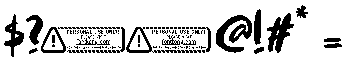 Zoneste PERSONAL USE ONLY! Font OTHER CHARS