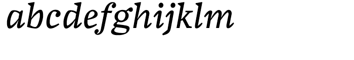 Zocalo Text Italic Font LOWERCASE
