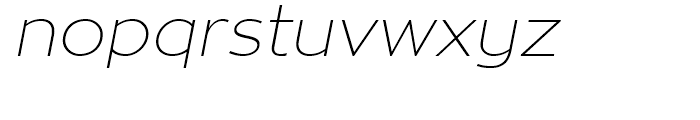 Zona Pro Thin Italic Font LOWERCASE