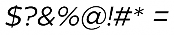 Zona Pro Regular Italic Font OTHER CHARS