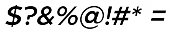 Zona Pro SemiBold Italic Font OTHER CHARS