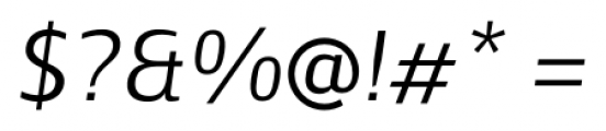 Zosimo Cyrillic Light Italic Font OTHER CHARS
