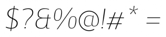 Zosimo Cyrillic Thin Italic Font OTHER CHARS