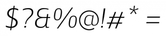 Zosimo Cyrillic Ultra Light Italic Font OTHER CHARS