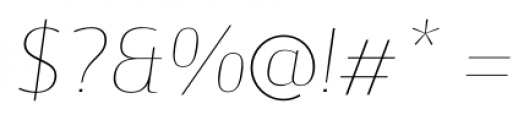 Zosimo Cyrillic Ultrathin Italic Font OTHER CHARS