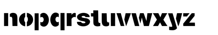 Zoldora Bold stencil Font LOWERCASE