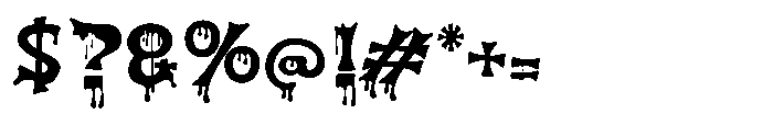 Zombie Feast Font OTHER CHARS