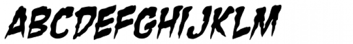 Zombie Guts Italic Font LOWERCASE